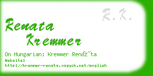 renata kremmer business card